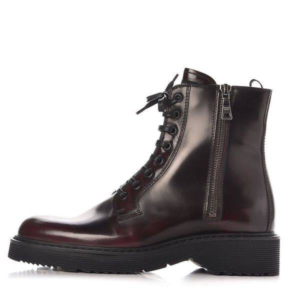 🎉HP🎊Prada Combat Boot Spazzolato 37 1/2 - Picture 2 of 16